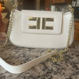 Elegant White Designer Chain Bag